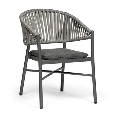 Sedia da pranzo per esterni in corda